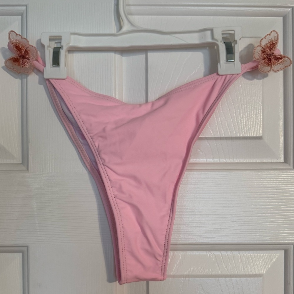Light Pink Butterfly Accent Bikini Bottom